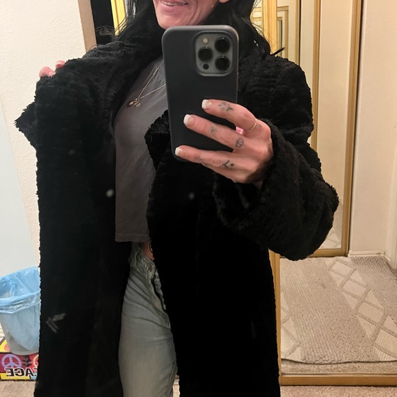 Ann Taylor - Women’s Black Polyester Coat (L) - Picture 4 of 8